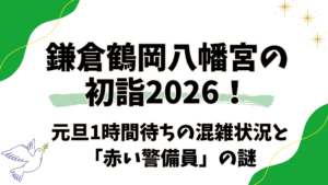 元旦1時間待ちの混雑状況と「赤い警備員」の謎