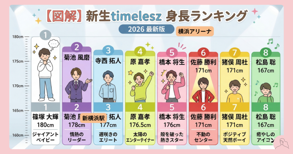 timelesz身長順まとめ